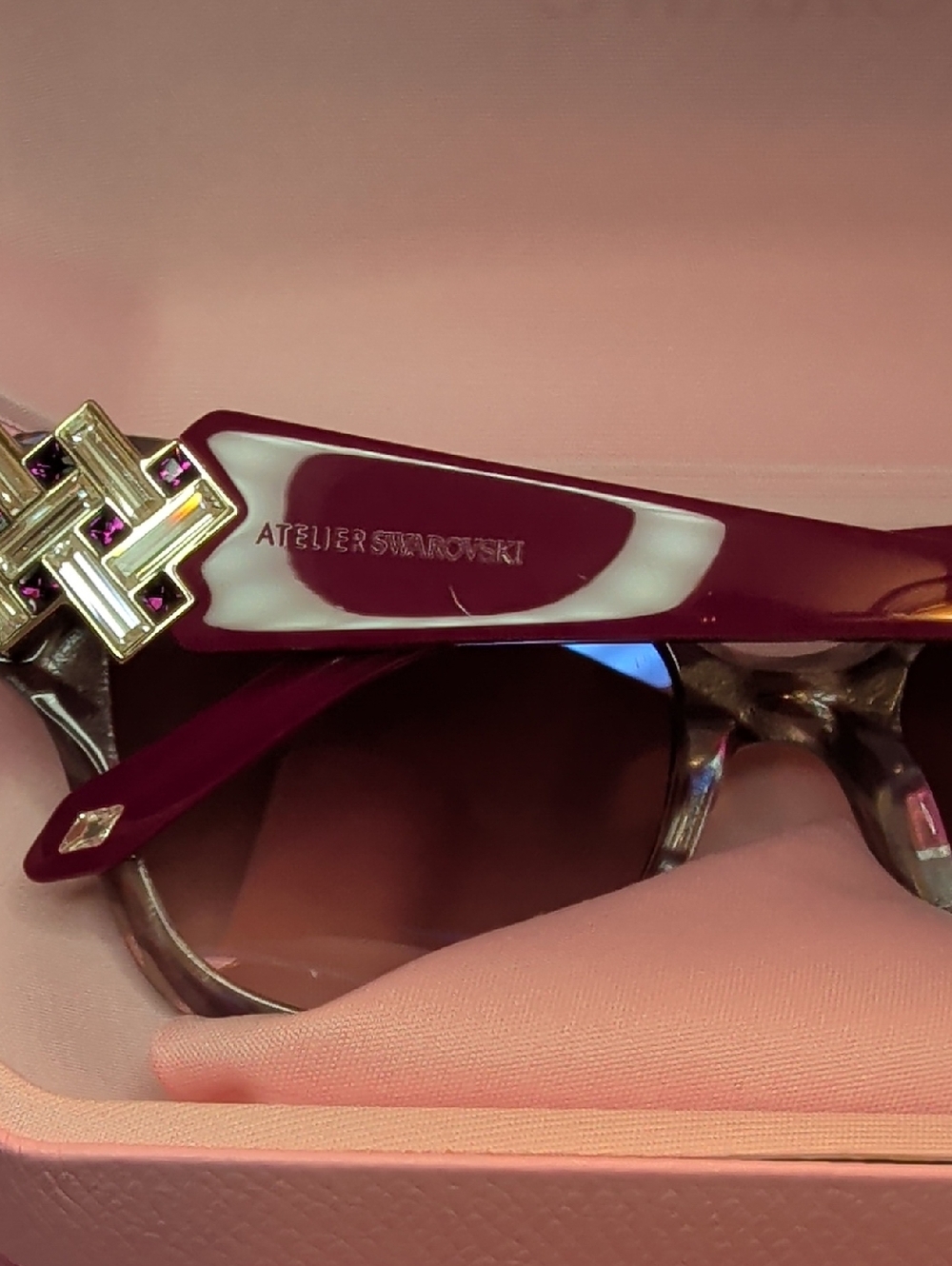 ATELIER SWAROVSKI Purple Sunglasses Limited Edition NWT - Picture 7 of 14